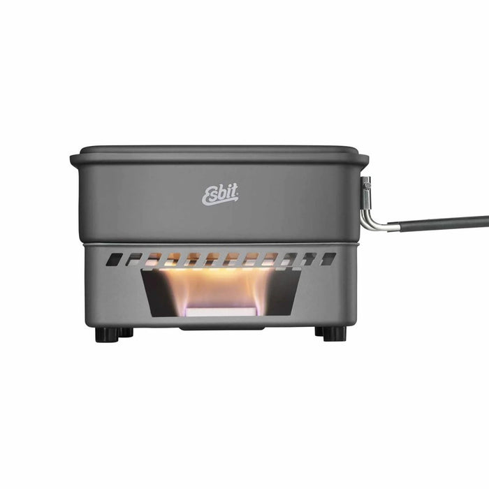 ESBIT Set de Cuisine à Combustible Solide Camping 1100ml Pot Aluminium Anodisé Dur Gris - GoMilitar