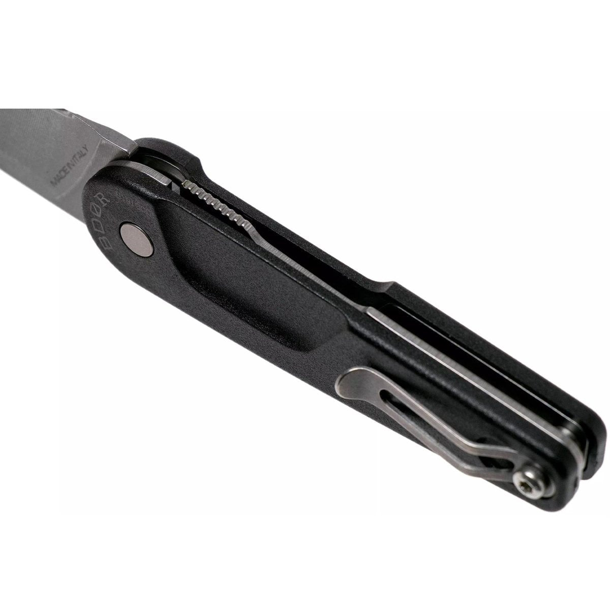 ExtremaRatio BD0 R NOIR couteau de poche pliant en forme de feuille, manche en acier N690 et nylon