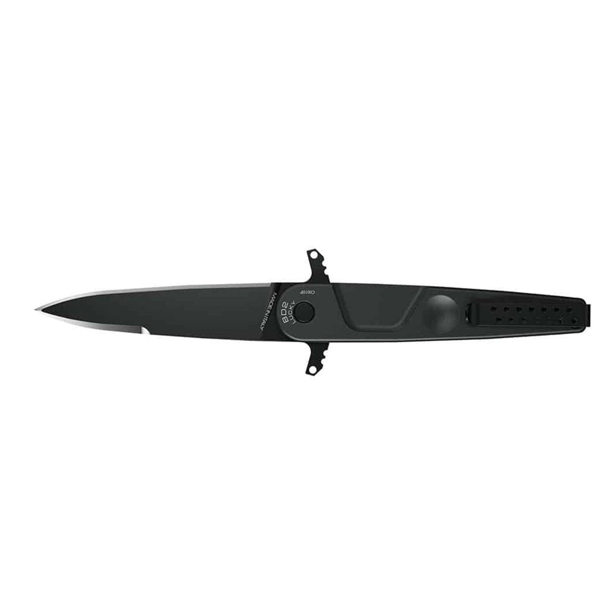 ExtremaRatio BD2 LUCKY BLACK couteau de poche Bohler N690 lame en acier à bord lisse