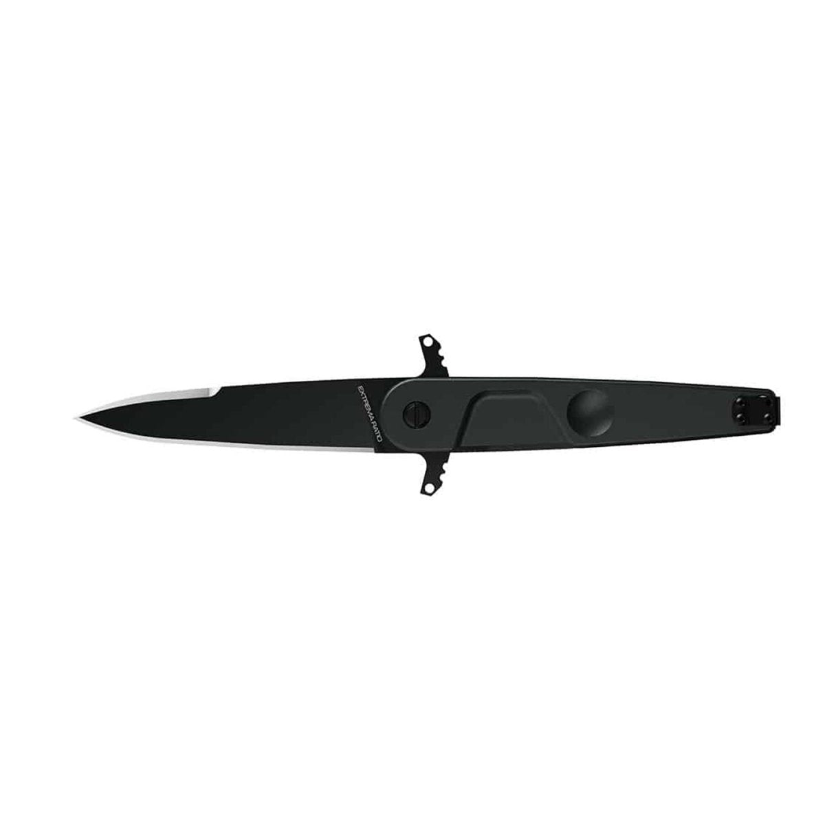 ExtremaRatio BD2 LUCKY BLACK couteau de poche Bohler N690 lame en acier à bord lisse