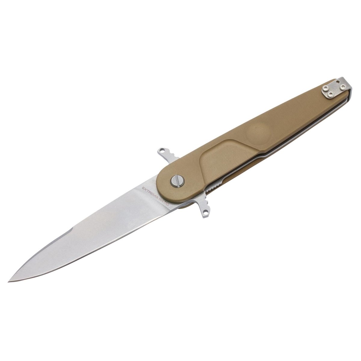 ExtremaRatio BD2 LUCKY DESERT couteau de poche Bohler N690 lame en acier à bord lisse