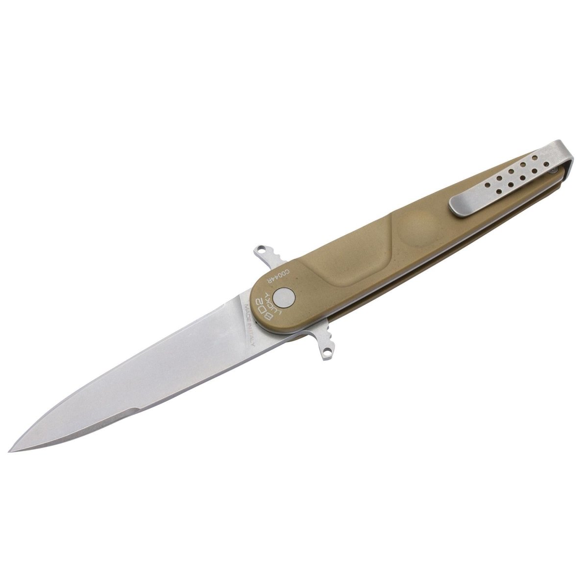 ExtremaRatio BD2 LUCKY DESERT couteau de poche Bohler N690 lame en acier à bord lisse