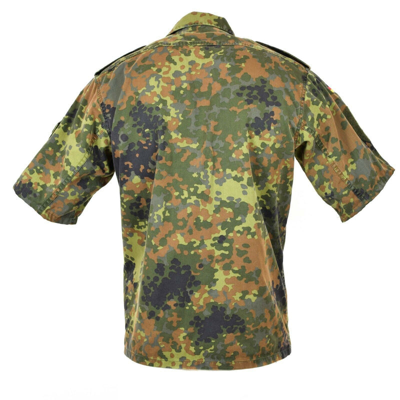 Chemise de combat allemande originale zippée flecktarn manches courtes BW Army issue