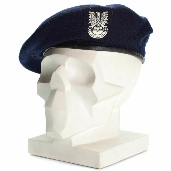 Véritable béret bleu de l'armée militaire polonaise des marines