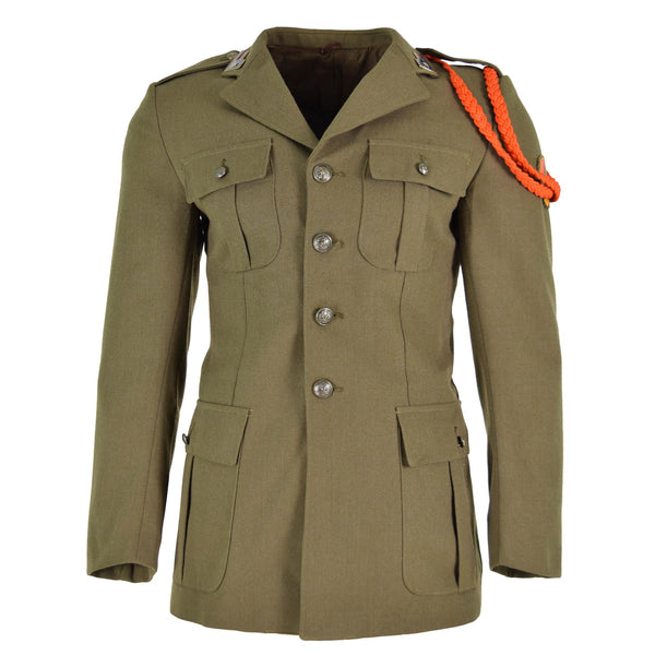 Veste d'uniforme de parade marron originale de l'armée italienne en laine