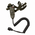 Casque de communication d'aviation Amplivox militaire britannique original, ensemble vintage