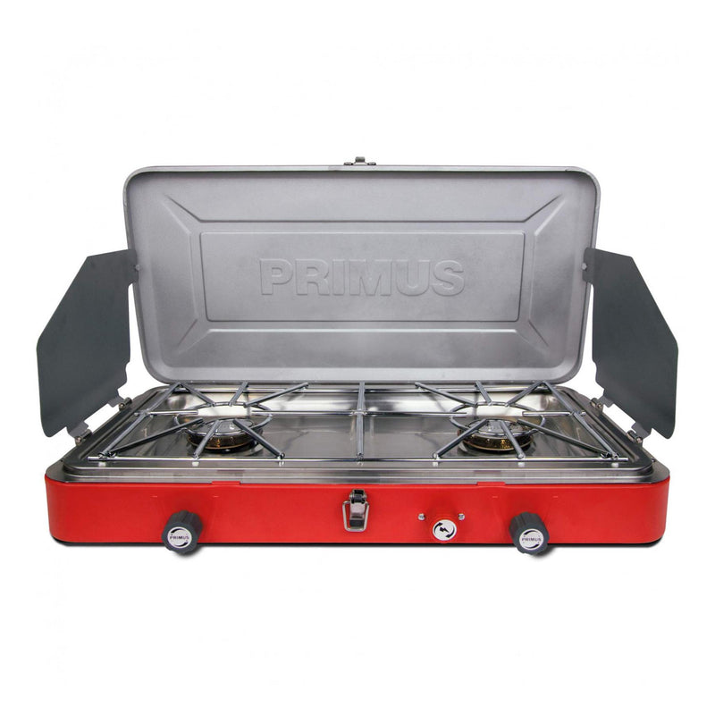 Réchaud de camping portable Primus Atle II à double brûleur pour cuisine d'extérieur