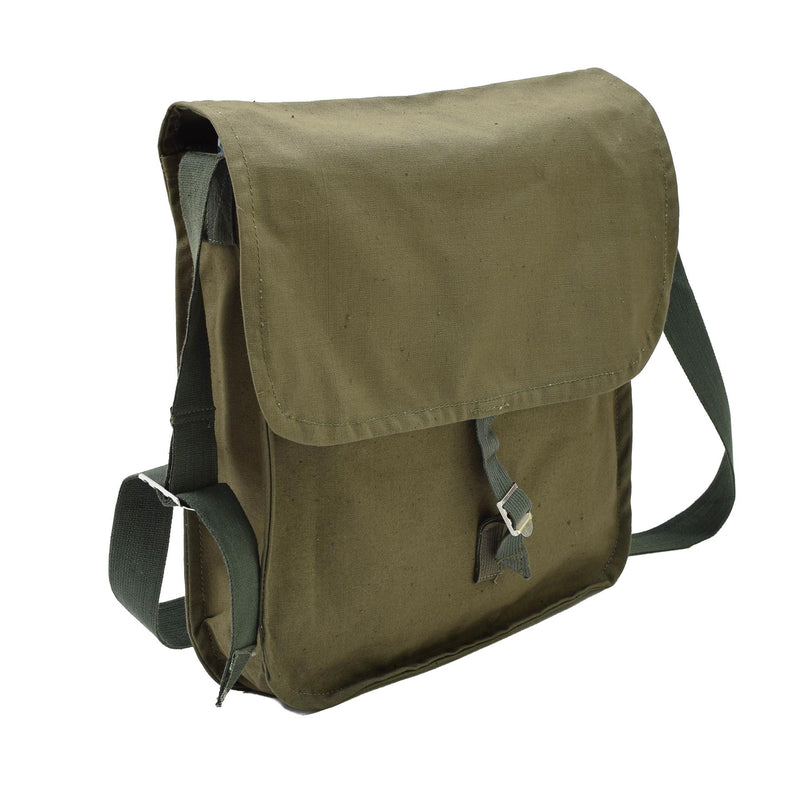Sac à bandoulière olive original de l'armée bulgare avec bandoulière réglable pour voyage en plein air NEUF