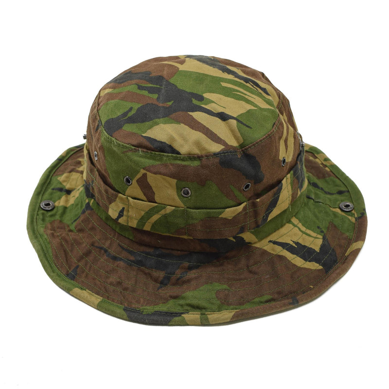 Chapeau panama militaire néerlandais d'origine avec rabat de cou tactique DMP boonie cap surplus
