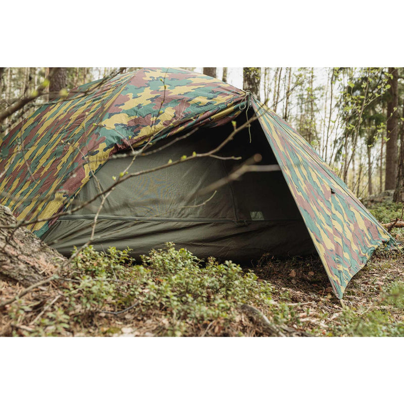Tente militaire belge authentique pour deux personnes, imperméable, ripstop, jigsaw tabernacle