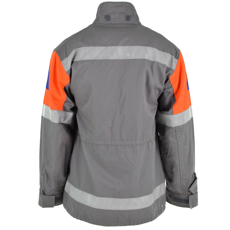 Veste de l'armée tchèque originale CZ, protection civile, gris, surplus de terrain, bande réfléchissante