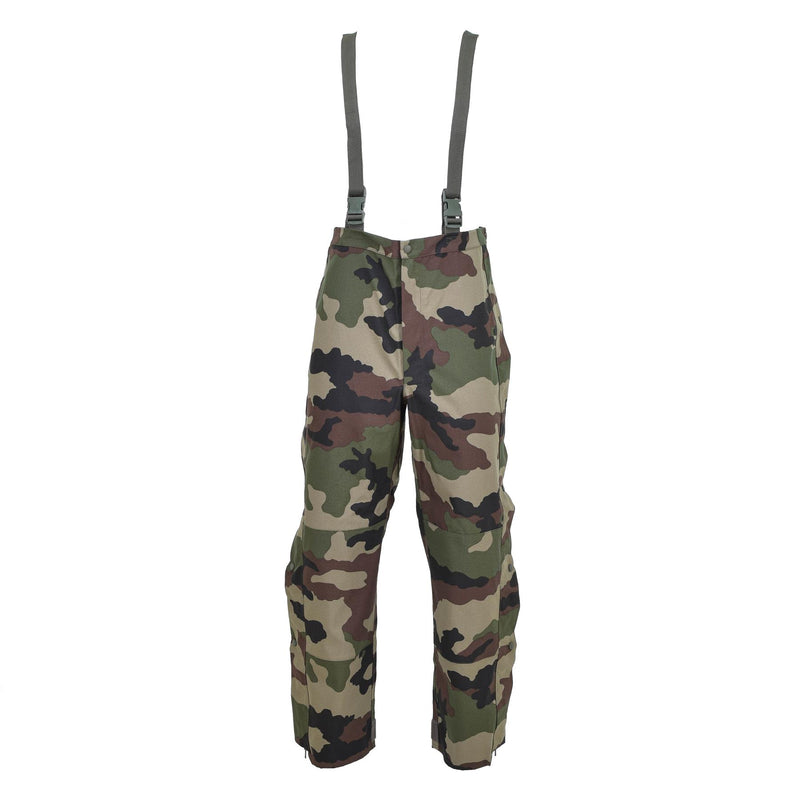 Pantalon de pluie authentique de l'armée française, combinaison imperméable trilaminée avec bretelles NEUF