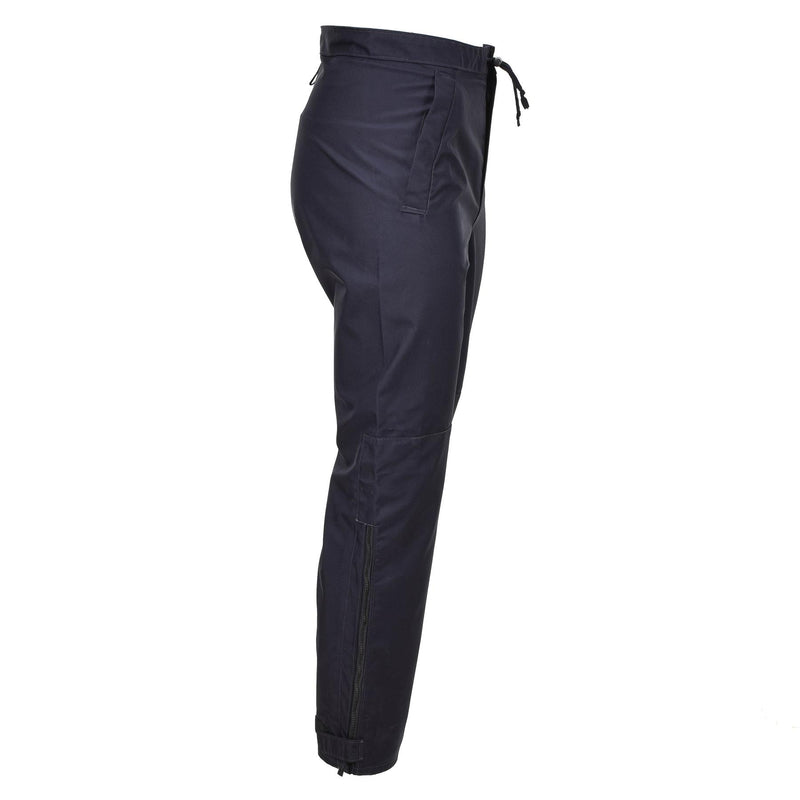 Pantalon de pluie authentique de la police britannique, pantalon d'extérieur imperméable pour temps humide bleu