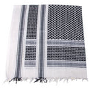 MFH Shemagh Écharpe classique tactique en coton Desert Wrap Noir Blanc