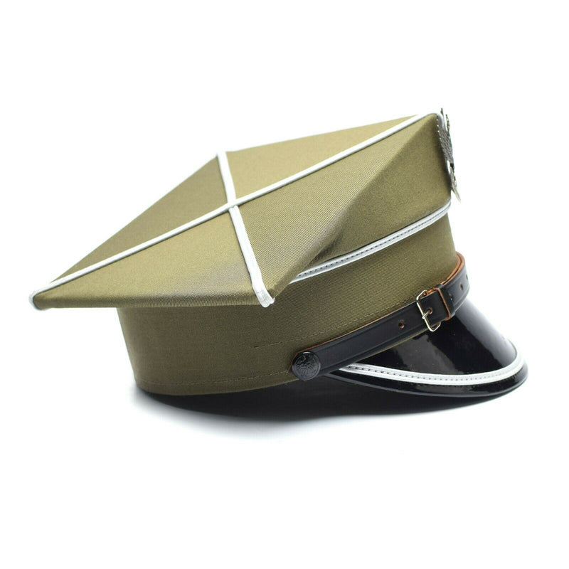Véritable chapeau à visière militaire polonais d'officier de l'armée polonaise avec cocarde d'aigle à visière NEUF