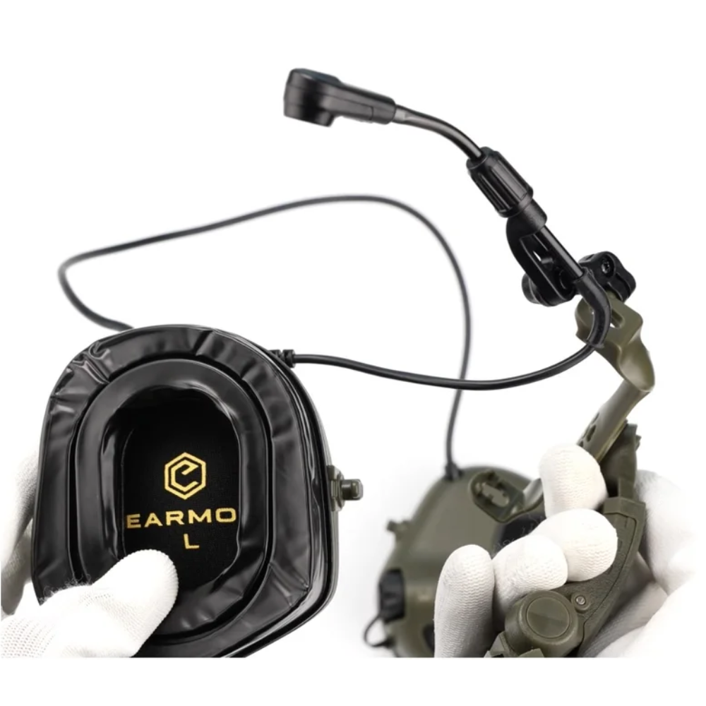 EARMOR M16A ARC Adaptateur de Rail de Casque Série PLUS Protecteur Auditif Coyote Marron