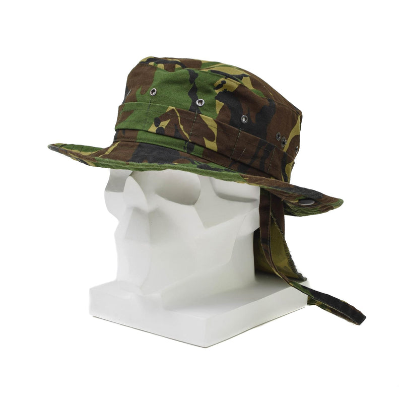 Chapeau panama militaire néerlandais d'origine avec rabat de cou tactique DMP boonie cap surplus