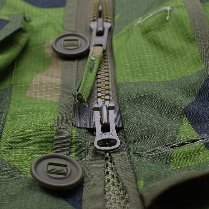Veste de commando ripstop de style militaire de marque TACGEAR avec fermeture éclair complète et camouflage éclaté