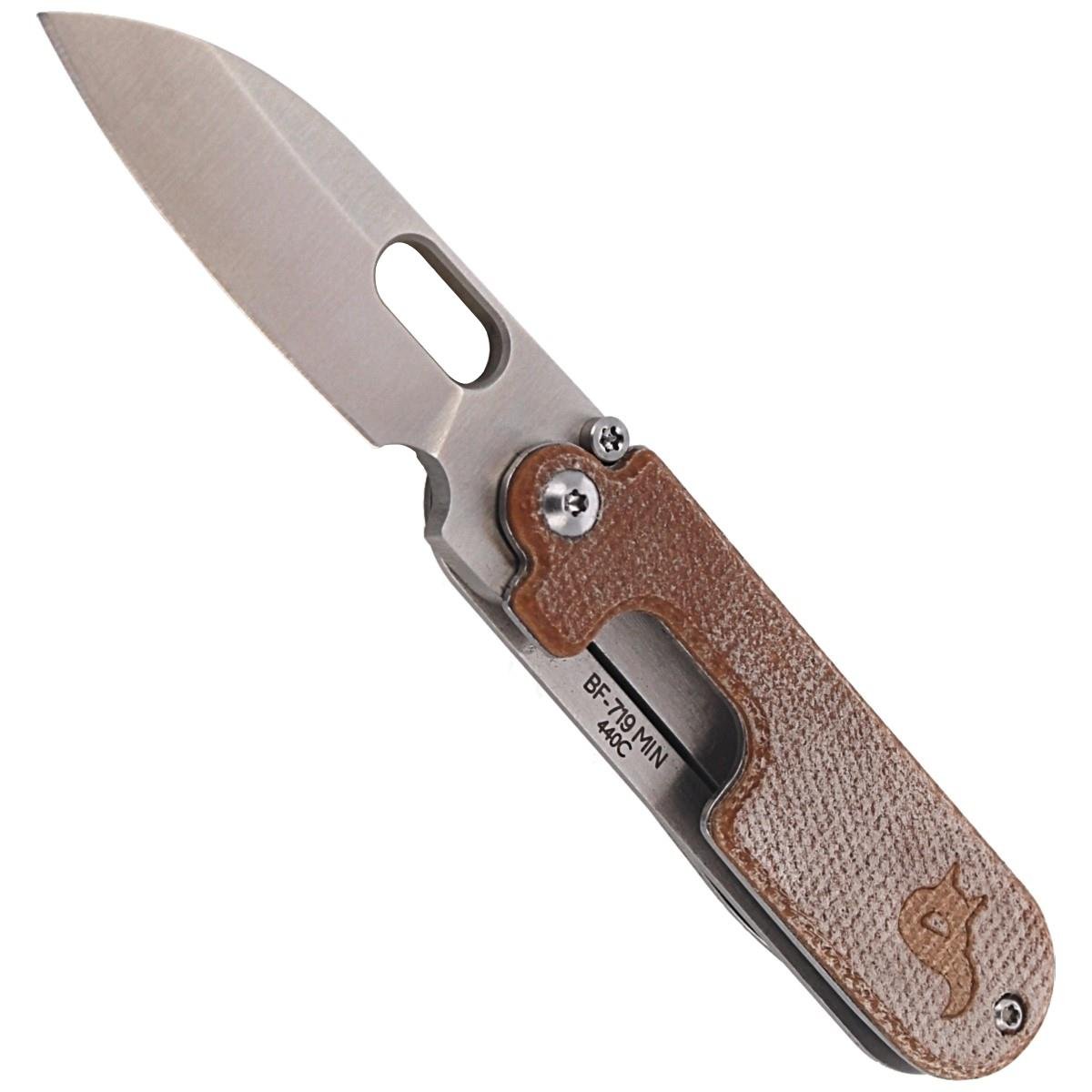 Fox Knives BEAN GEN2 couteau de poche pliant manche Micarta acier inoxydable 440C