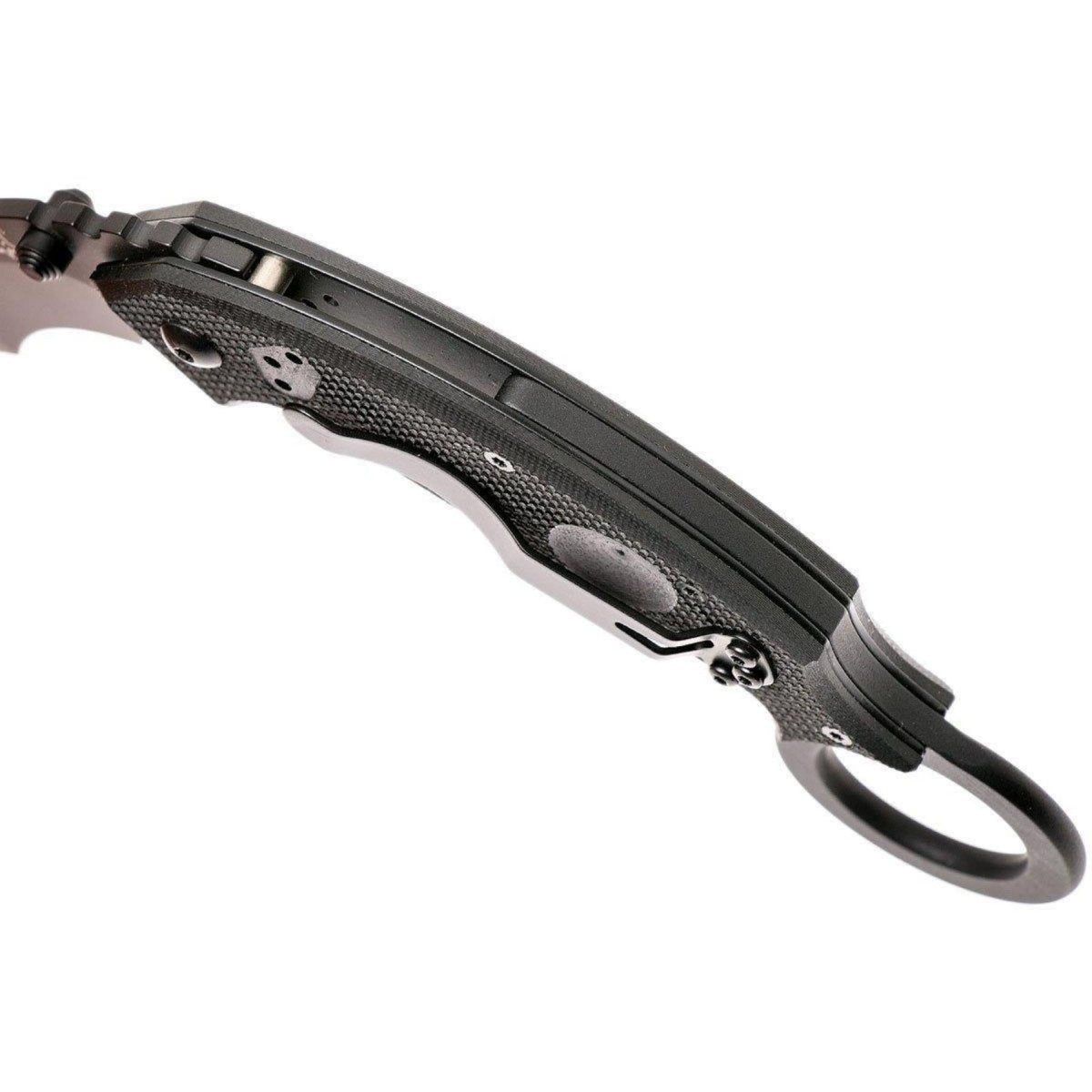 Fox Knives Brand Italy Chiropteka Couteau pliant Karambit acier inoxydable noir