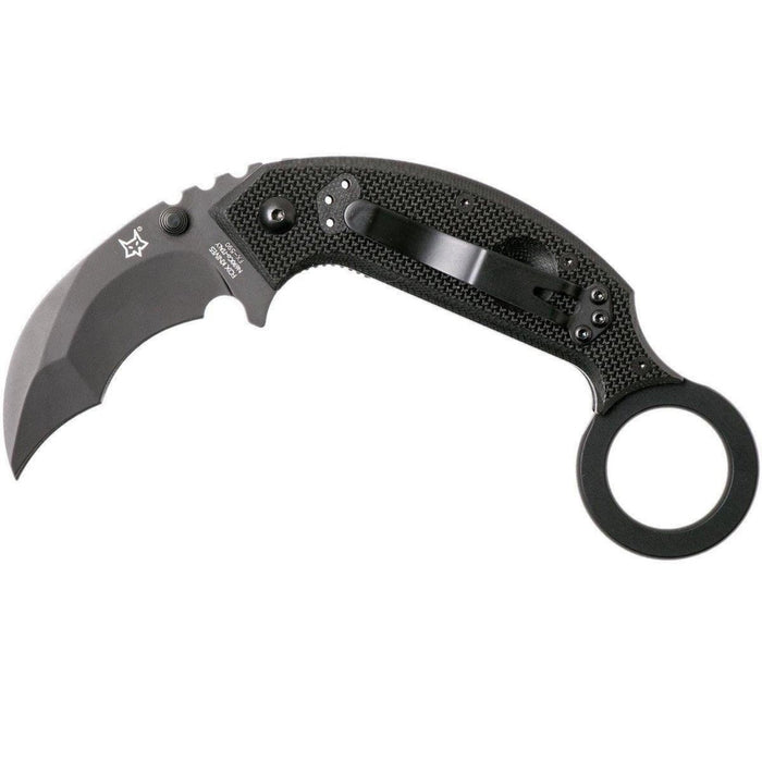 Fox Knives Brand Italy Chiropteka Couteau pliant Karambit acier inoxydable noir - GoMilitar
