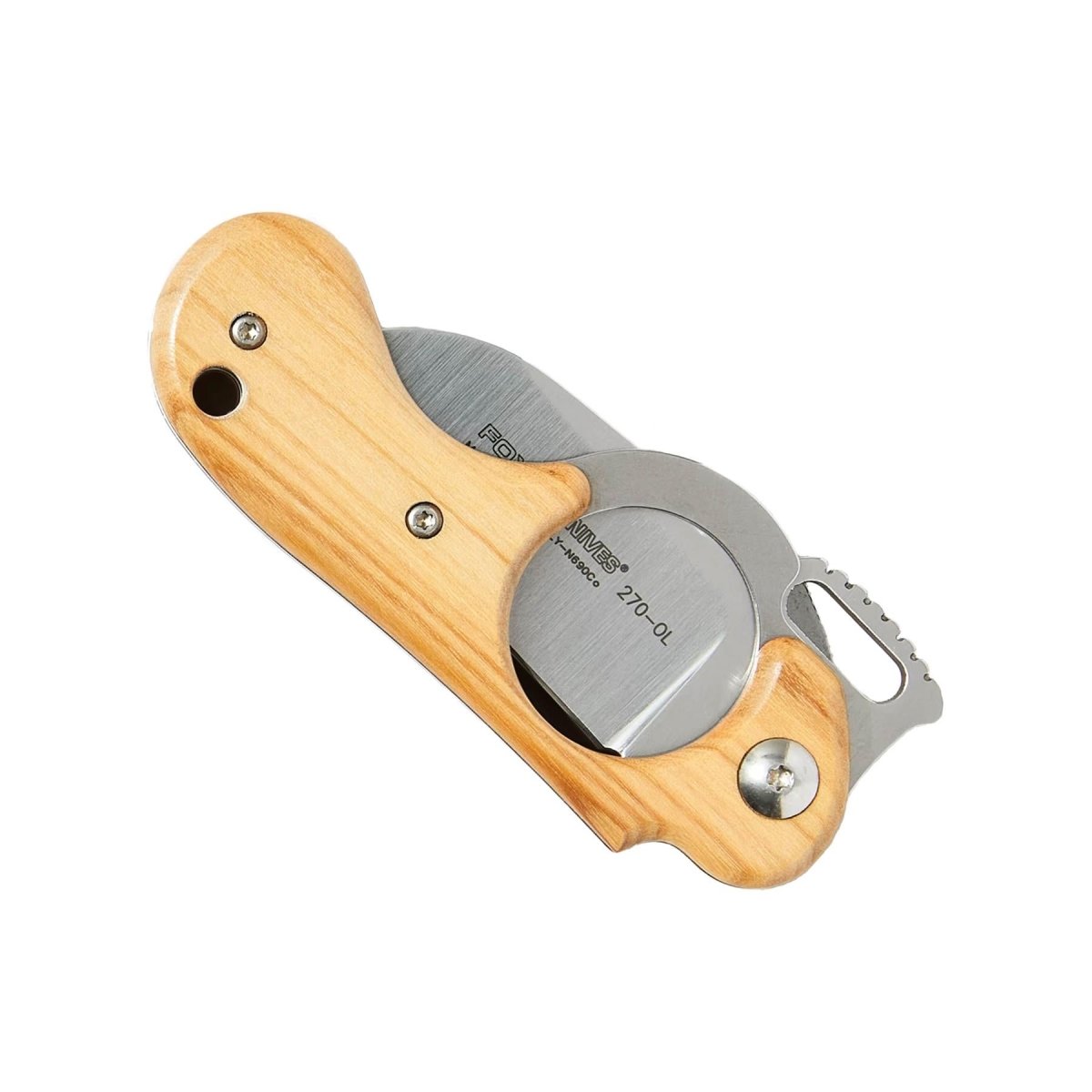Fox Knives Brand Italy Elite couteau pliant acier inoxydable manche en bois d'olivier
