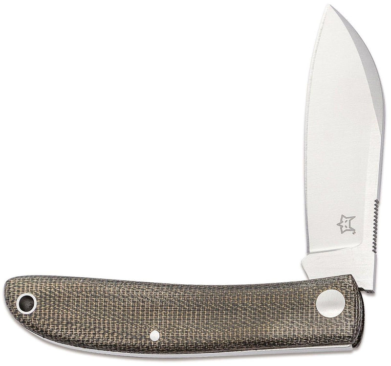 Fox Knives Brand Italy Livri folding knife stainless steel M390 Green Micarta - GoMilitar