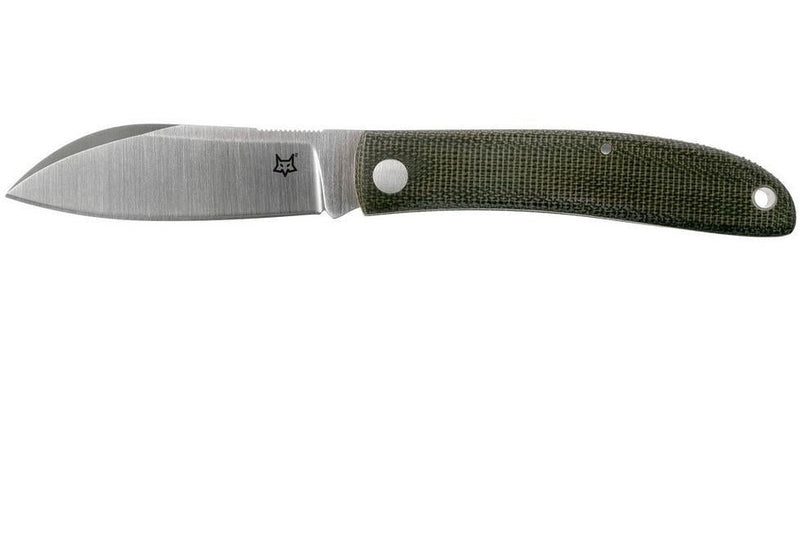 Fox Knives Brand Italy Livri folding knife stainless steel M390 Green Micarta - GoMilitar
