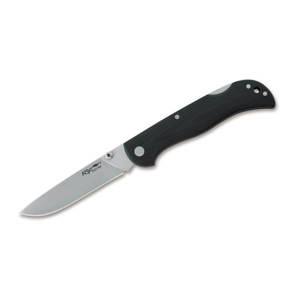 Fox Knives Brand Italy model 500 black folding pocket knife stainless steel - GoMilitar