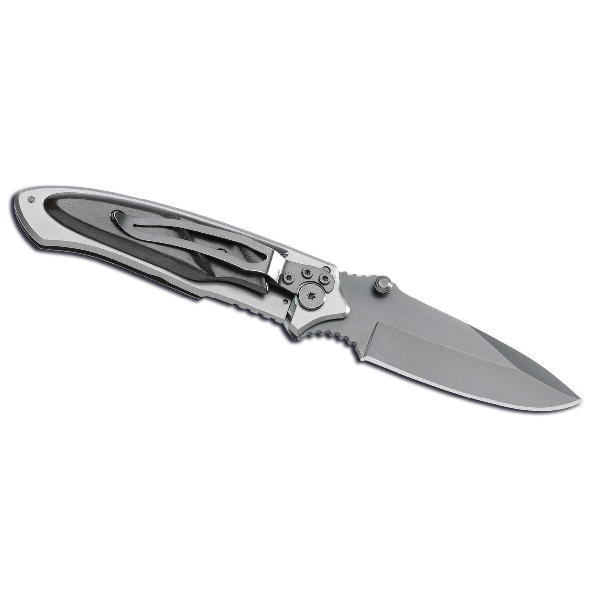 Fox Knives Brand couteau de poche pliant titane enduit 440 inoxydable bois noir