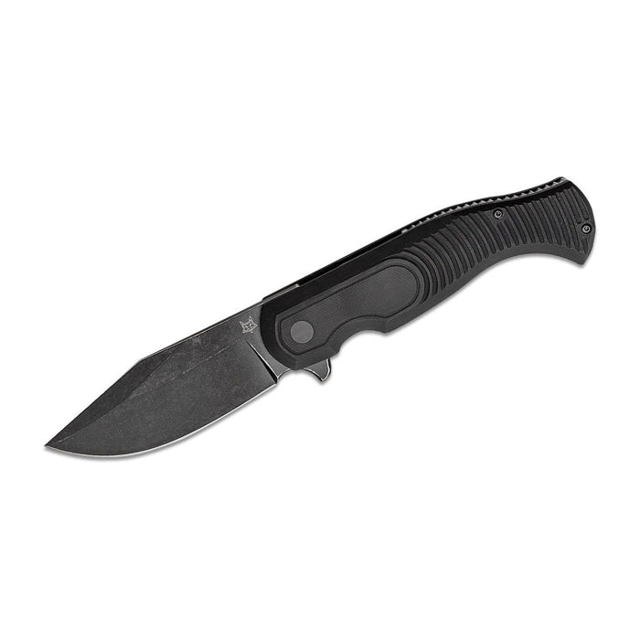 Fox Knives EASTWOOD TIGER Couteau de poche haute vitesse D2 acier G10 noir tactique - GoMilitar