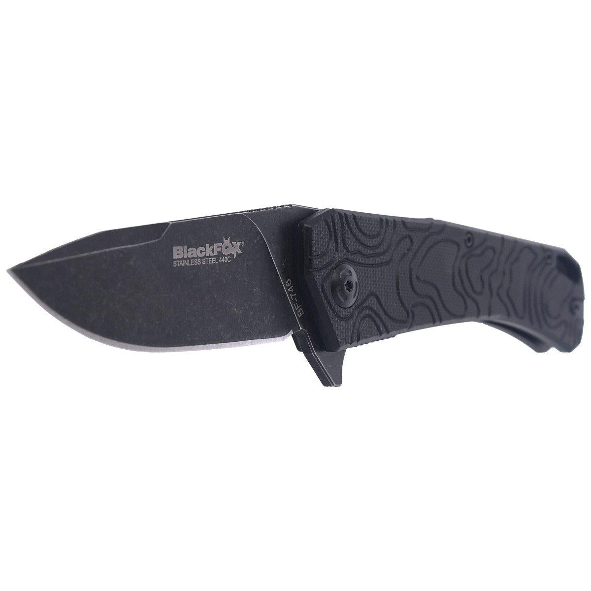 Fox Knives ECHO 1 couteau de poche pliant noir Idroglider revêtement stone wash