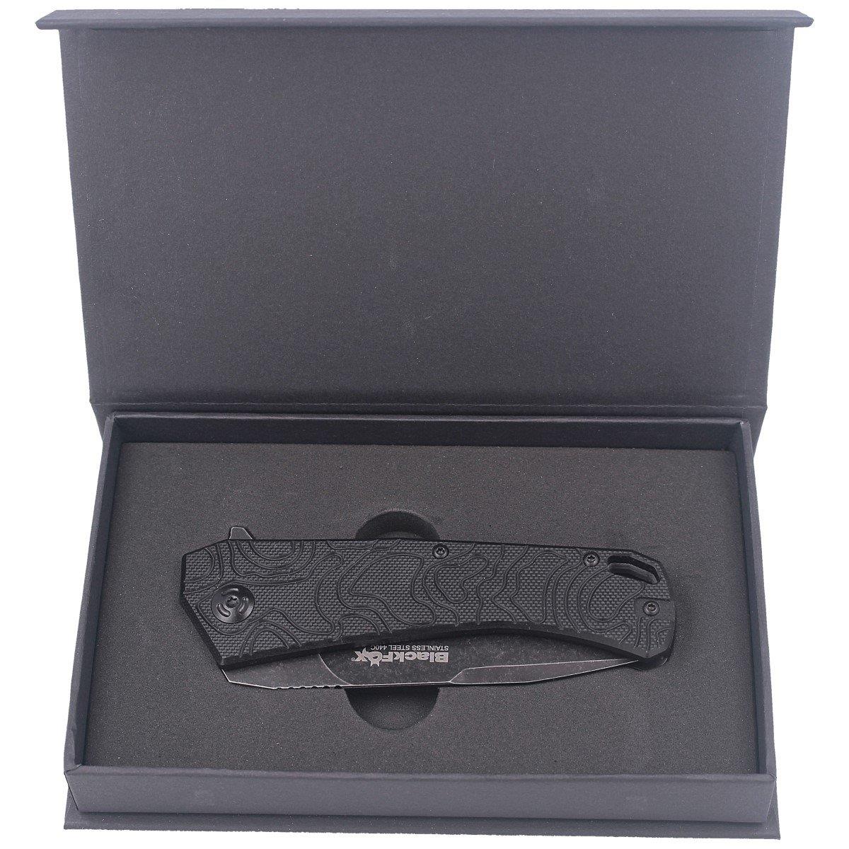 Fox Knives ECHO 1 couteau de poche pliant noir Idroglider revêtement stone wash