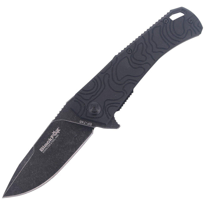Couteau de poche pliant Fox Knives ECHO 1 noir revêtement Idroglider stone wash - GoMilitar