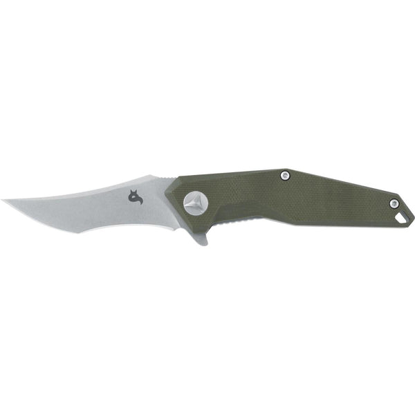 Fox Knives Fox Knives KRAVI SHAI Pocket Knife 440C Stone Washed G10 Green 2.76 - GoMilitar