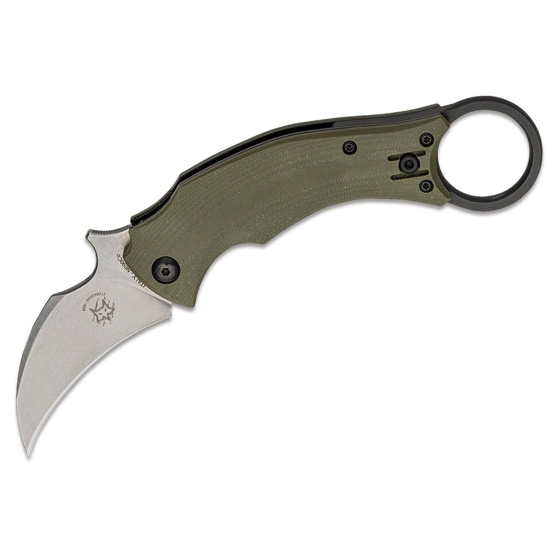 Fox Knives FX-591 ODSW couteau de poche karambit oiseau noir pliant tactique Hawkbill