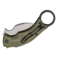 Fox Knives FX-591 ODSW couteau de poche karambit oiseau noir pliant tactique Hawkbill