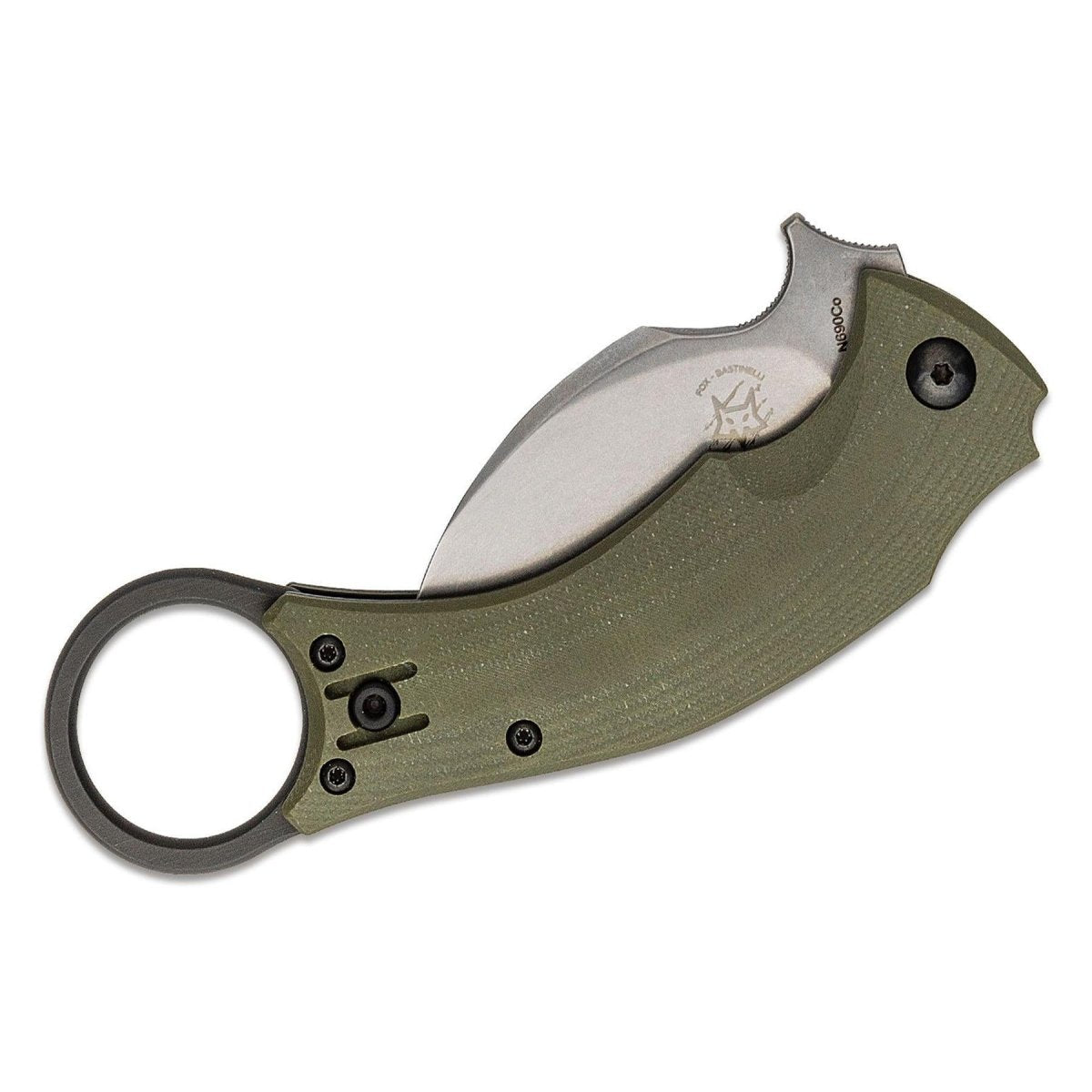 Fox Knives FX-591 ODSW couteau de poche karambit oiseau noir pliant tactique Hawkbill