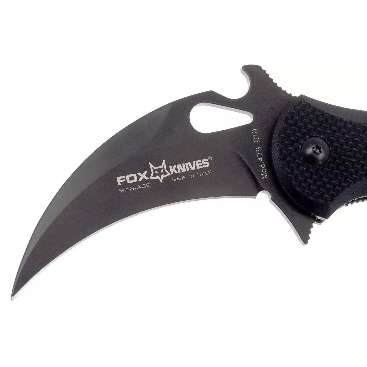 Fox Knives Karambit FX-479 mini couteau pliant lame d'hydroglider noire en acier N690C
