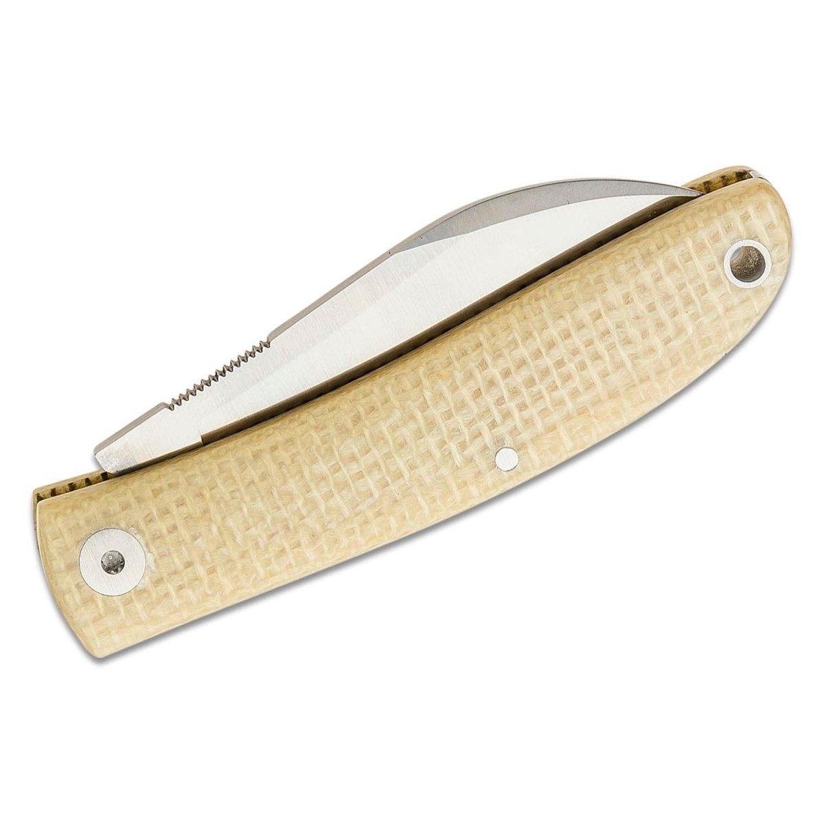 Fox Knives LIVRI Couteau de poche pliant 61 HRC M390 acier forme pied de mouton micarta