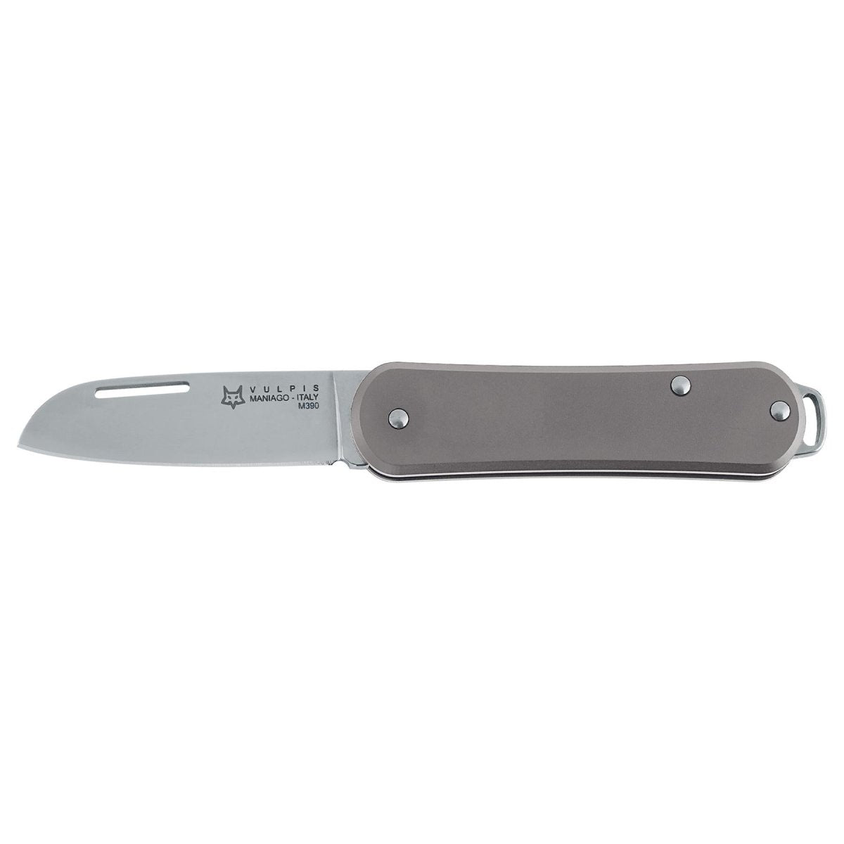 Fox Knives VULPIS couteau de poche pliant Drop Point acier inoxydable M390 gris