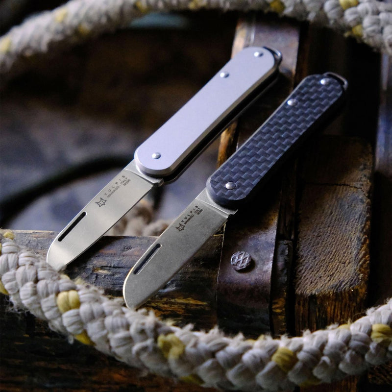 Fox Knives VULPIS FX - VP108 SB Folding Pocket Knife Stainless Steel N690Co Blue - GoMilitar