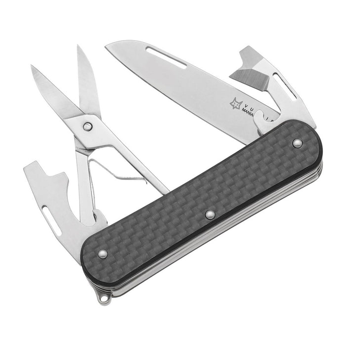 Fox Knives VULPIS FX-VP130-F4 CF Couteau de poche multi-outils en acier inoxydable M390 - GoMilitar