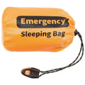 Fox Outdoor Sac de couchage d'urgence avec protection d'un côté recouvert d'aluminium Orange