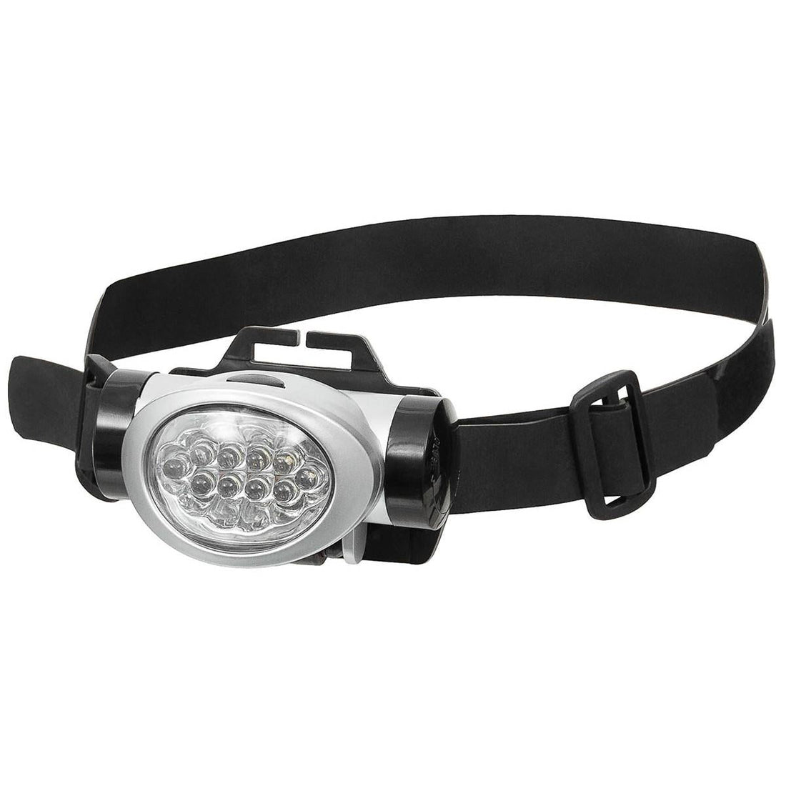 Lampe Frontale Extérieure Fox 8 Blanc 2 LED Rouges Angle Ajustable Anti-éclaboussures Noir