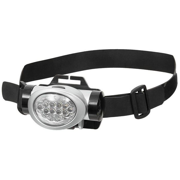 Lampe Frontale Extérieure Fox 8 Blanc 2 LED Rouges Angle Ajustable Anti-éclaboussures Noir - GoMilitar