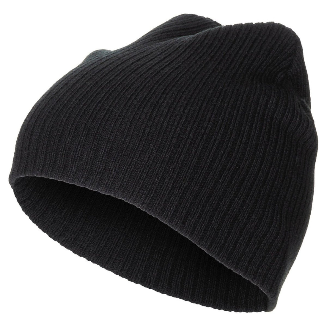 Fox Outdoor Bonnet tricoté extra court Taille unique Deux couches Acrylique Noir