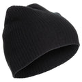 Fox Outdoor Bonnet tricoté extra court Taille unique Deux couches Acrylique Noir
