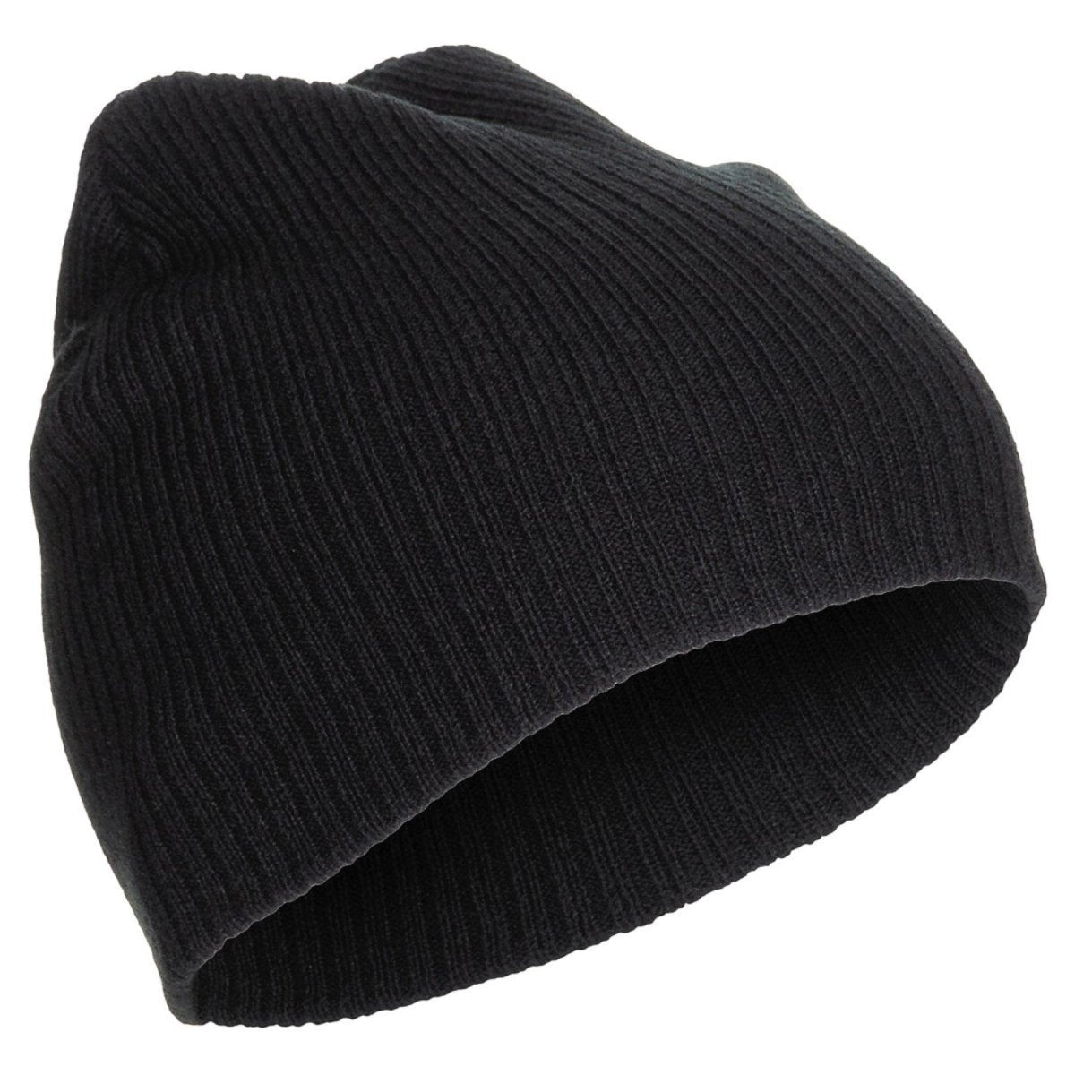 Fox Outdoor Bonnet tricoté extra court Taille unique Deux couches Acrylique Noir