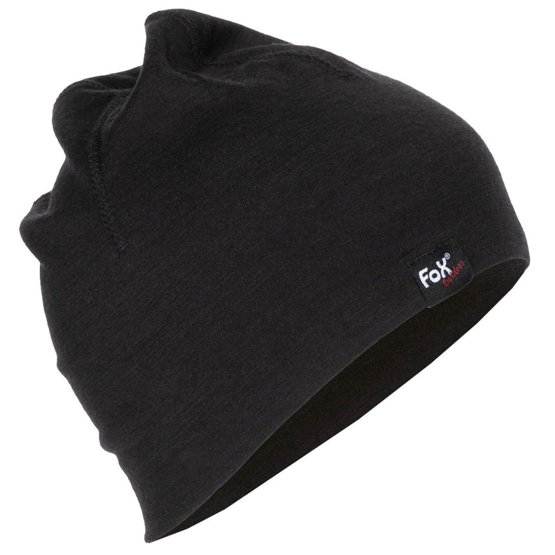 Fox Outdoor Bonnet en laine mérinos léger respirant à séchage rapide Noir